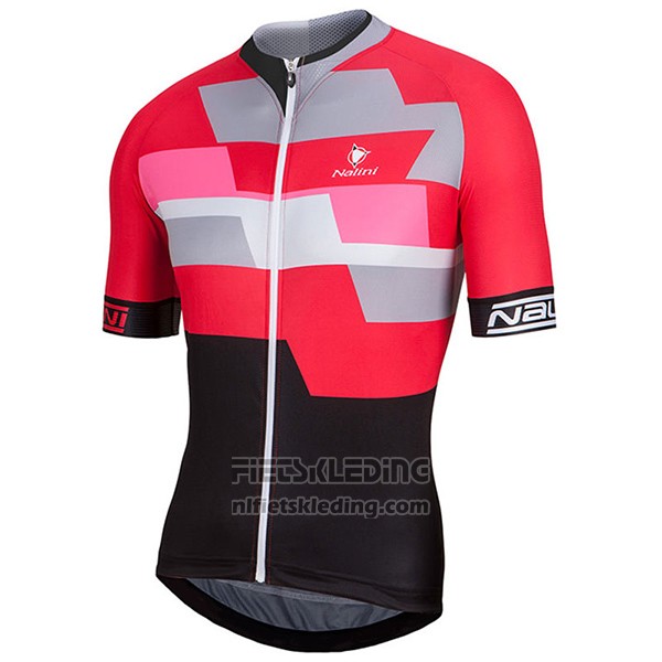 2017 Fietskleding Nalini Cervino Rood en Zwart Korte Mouwen en Koersbroek