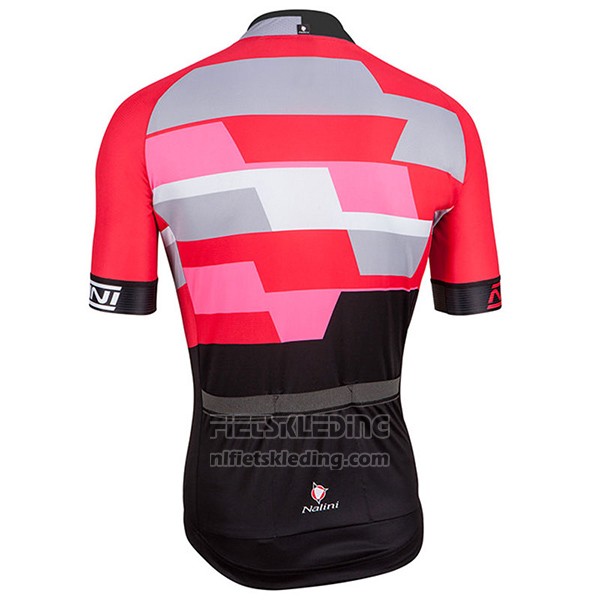 2017 Fietskleding Nalini Cervino Rood en Zwart Korte Mouwen en Koersbroek