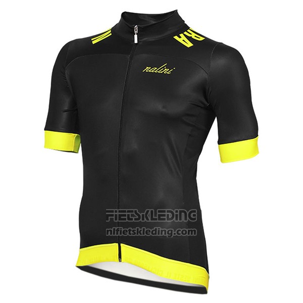 2017 Fietskleding Nalini Curva Mavone Zwart Korte Mouwen en Koersbroek