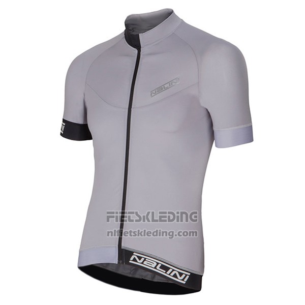 2017 Fietskleding Nalini Curva Slate Zilver Korte Mouwen en Koersbroek