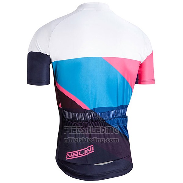 2017 Fietskleding Nalini Kampioen Blauw en Wit Korte Mouwen en Koersbroek