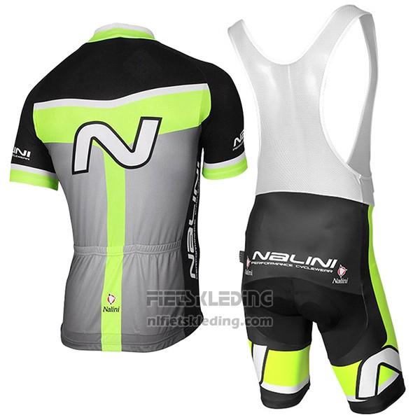 2017 Fietskleding Nalini Navision Groen en Grijs Korte Mouwen en Koersbroek
