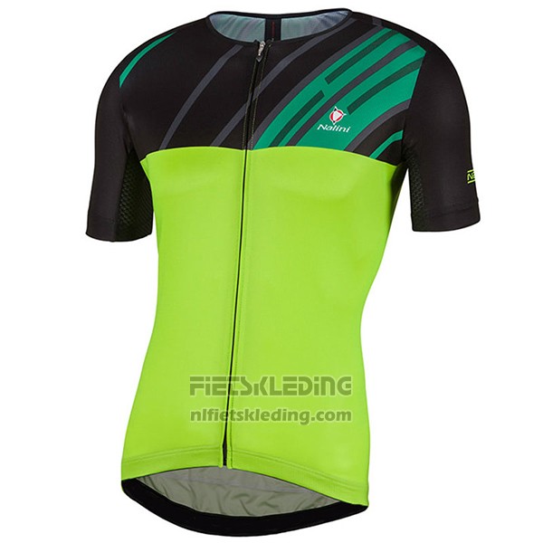 2017 Fietskleding Nalini Roma Zwart en Groen Korte Mouwen en Koersbroek