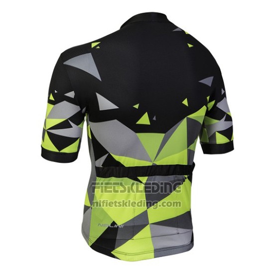 2018 Fietskleding Nalini Ahs Discesa Zwart en Groen Korte Mouwen en Koersbroek