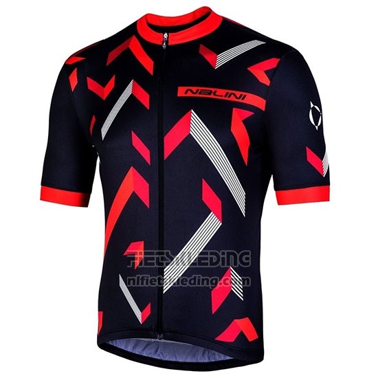 2019 Fietskleding Nalini Descesa 2.0 Zwart Rood Korte Mouwen en Koersbroek