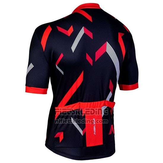 2019 Fietskleding Nalini Descesa 2.0 Zwart Rood Korte Mouwen en Koersbroek