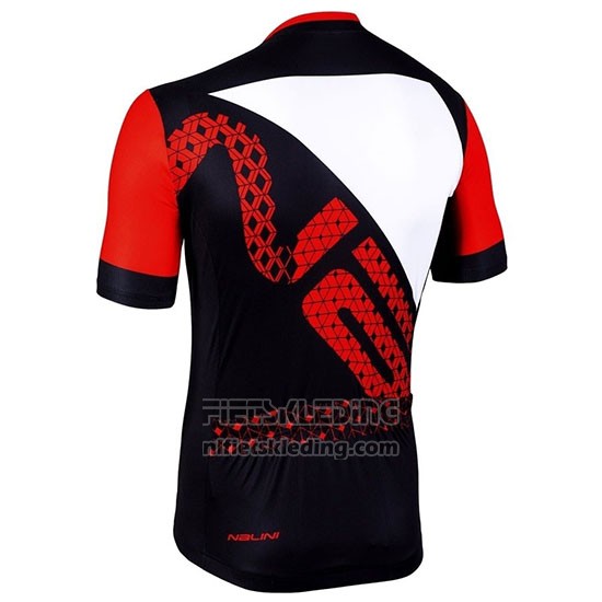 2019 Fietskleding Nalini Volata 2.0 Zwart Rood Korte Mouwen en Koersbroek
