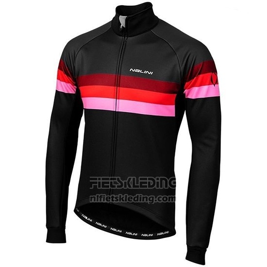 2019 Fietskleding Nalini Warm 2.0 Zwart Rood Lange Mouwen en Koersbroek
