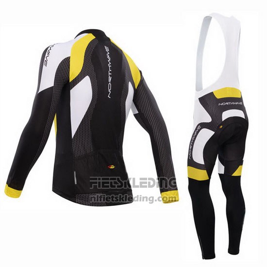 2015 Fietskleding Northwave Zwart en Geel Lange Mouwen en Koersbroek