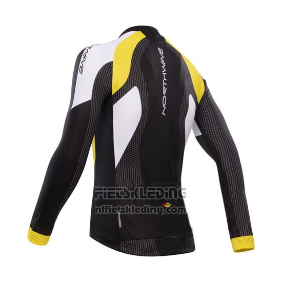 2015 Fietskleding Northwave Zwart en Geel Lange Mouwen en Koersbroek