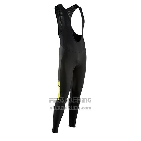 2017 Fietskleding Nalini Northwave Ml Geel en Zwart Lange Mouwen en Koersbroek