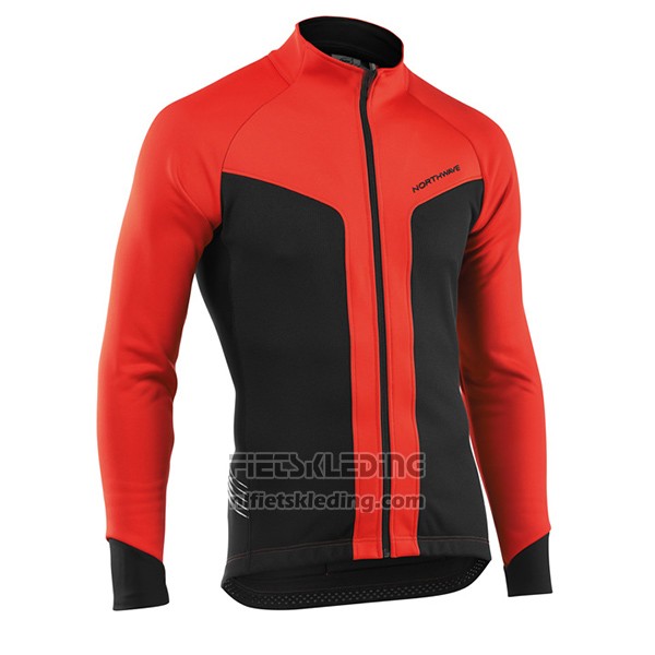 2017 Fietskleding Nalini Northwave Ml Rood en Zwart Lange Mouwen en Koersbroek