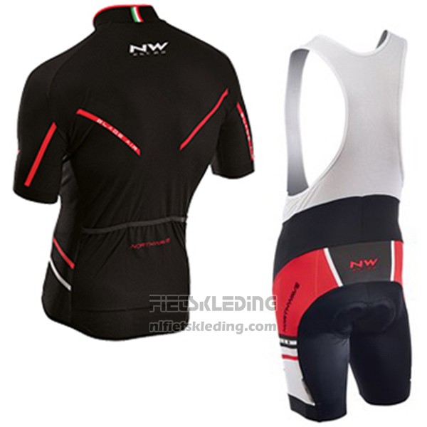 2017 Fietskleding Northwave Blade Air Zwart en Rood Korte Mouwen en Koersbroek