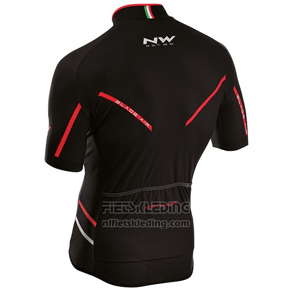 2017 Fietskleding Northwave Blade Air Zwart en Rood Korte Mouwen en Koersbroek