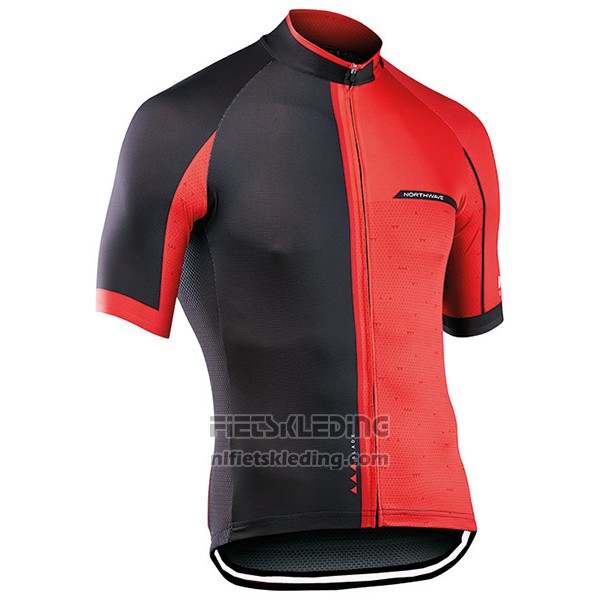 2017 Fietskleding Northwave Blade Zwart en Rood Korte Mouwen en Koersbroek