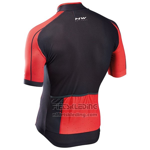 2017 Fietskleding Northwave Blade Zwart en Rood Korte Mouwen en Koersbroek