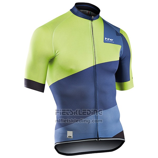 2017 Fietskleding Northwave Extreme Groen en Blauw Korte Mouwen en Koersbroek