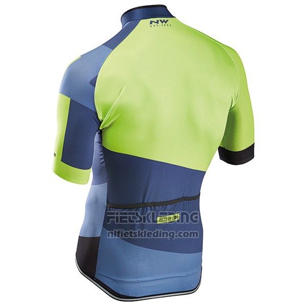 2017 Fietskleding Northwave Extreme Groen en Blauw Korte Mouwen en Koersbroek