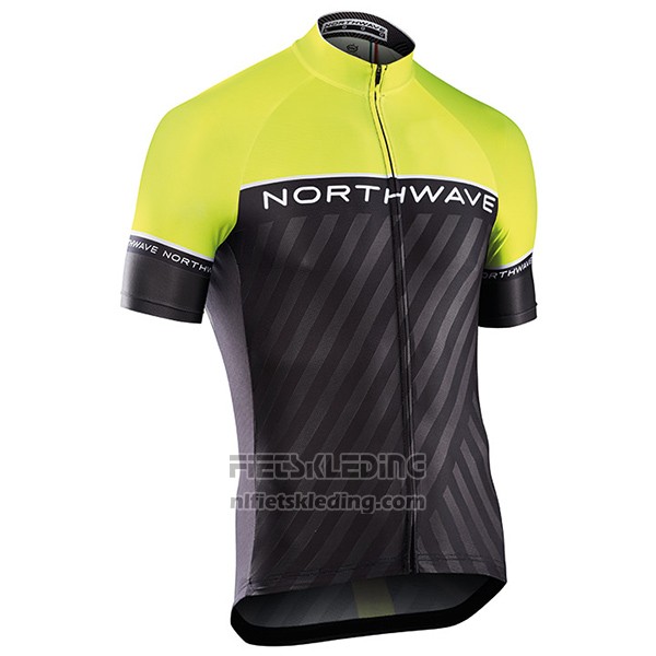 2017 Fietskleding Northwave Groen en Zwart Korte Mouwen en Koersbroek