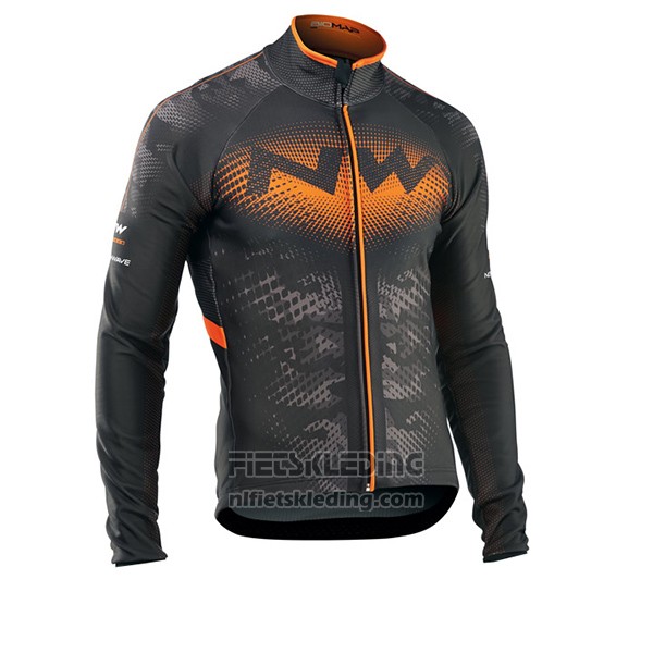 2017 Fietskleding Northwave Ml Zwart en Oranje Lange Mouwen en Koersbroek