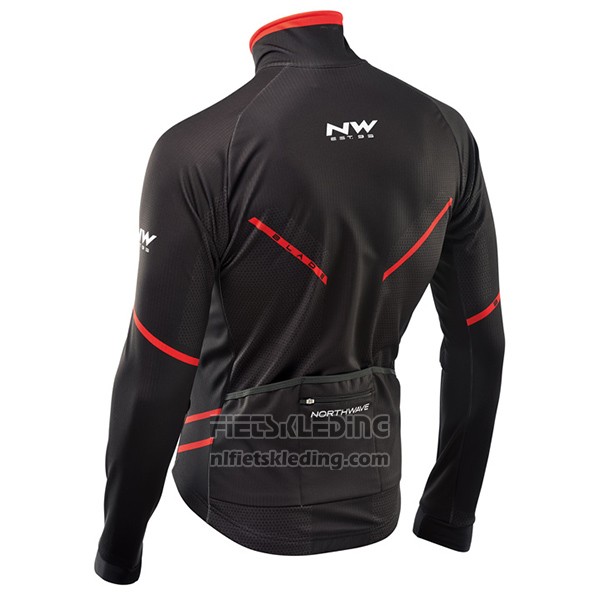 2017 Fietskleding Northwave Ml Zwart en Rood Lange Mouwen en Koersbroek