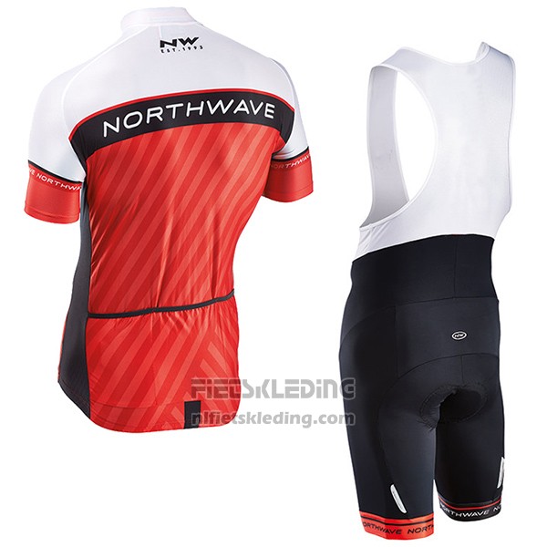 2017 Fietskleding Northwave Rood en Wit Korte Mouwen en Koersbroek