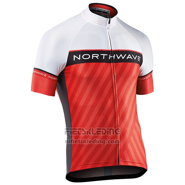 2017 Fietskleding Northwave Rood en Wit Korte Mouwen en Koersbroek