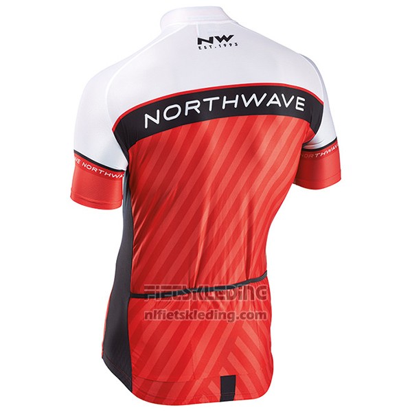 2017 Fietskleding Northwave Rood en Wit Korte Mouwen en Koersbroek