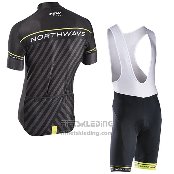 2017 Fietskleding Northwave Zwart en Groen Korte Mouwen en Koersbroek
