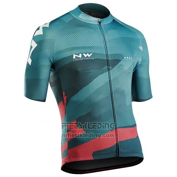 2018 Fietskleding Northwave Groen Roze Korte Mouwen en Koersbroek