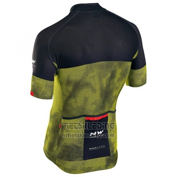 2018 Fietskleding Northwave Zwart Geel Korte Mouwen en Koersbroek