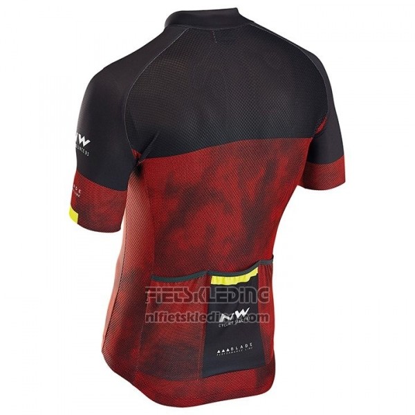 2018 Fietskleding Northwave Zwart Rood Korte Mouwen en Koersbroek