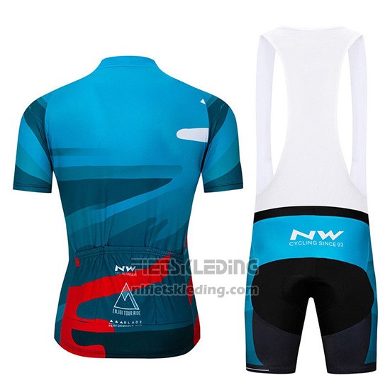 2019 Fietskleding Northwave Blauw Rood Korte Mouwen en Koersbroek