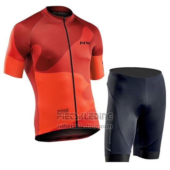 2019 Fietskleding Northwave Oranje Korte Mouwen en Koersbroek