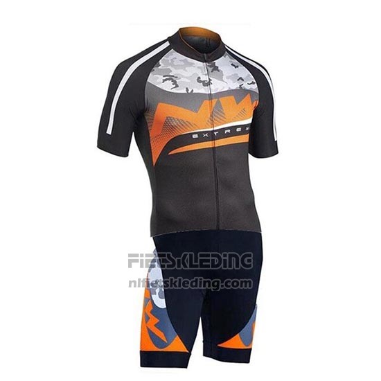 2019 Fietskleding Northwave Zilver Oranje Zwart Korte Mouwen en Koersbroek