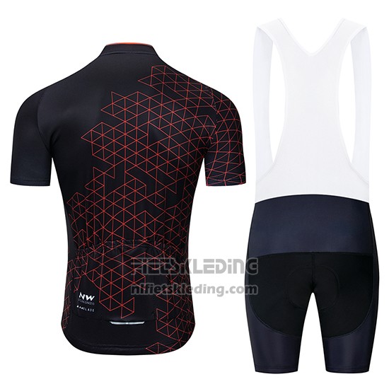 2019 Fietskleding Northwave Zwart Rood Korte Mouwen en Koersbroek