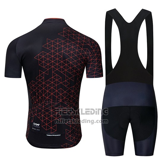 2019 Fietskleding Northwave Zwart Rood Korte Mouwen en Koersbroek
