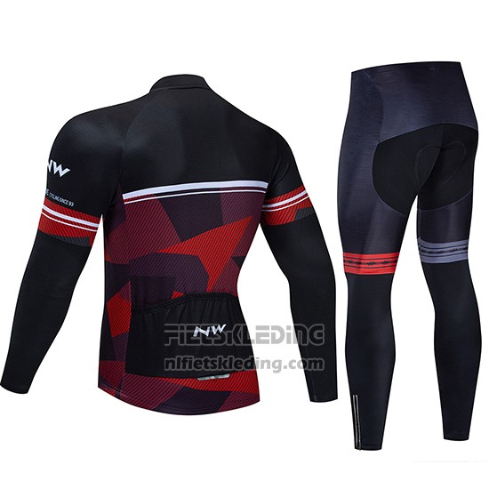 2019 Fietskleding Northwave Zwart Rood Wit Lange Mouwen en Koersbroek