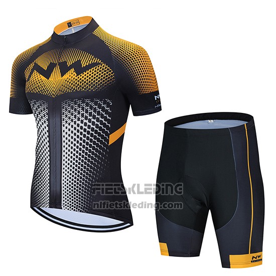 2020 Fietskleding Northwave Oranje Zwart Korte Mouwen en Koersbroek
