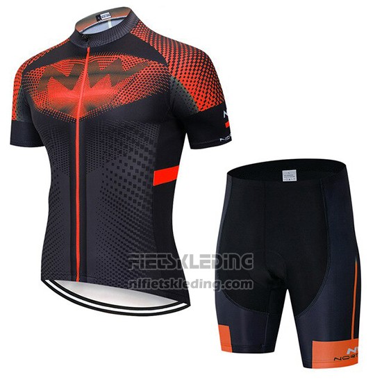 2020 Fietskleding Northwave Zwart Oranje Korte Mouwen en Koersbroek