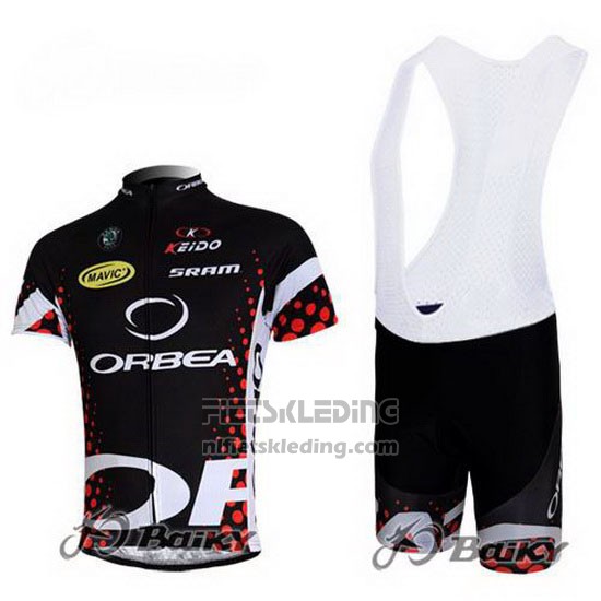 2013 Fietskleding Orbea Zwart en Rood Korte Mouwen en Koersbroek