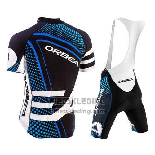 2015 Fietskleding Orbea Zwart en Blauw Korte Mouwen en Koersbroek