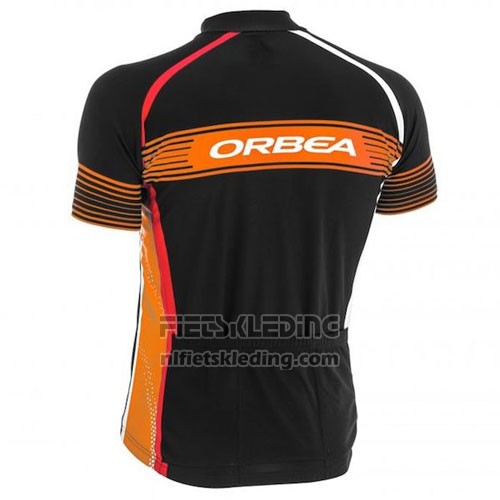 2015 Fietskleding Orbea Zwart en Oranje Korte Mouwen en Koersbroek