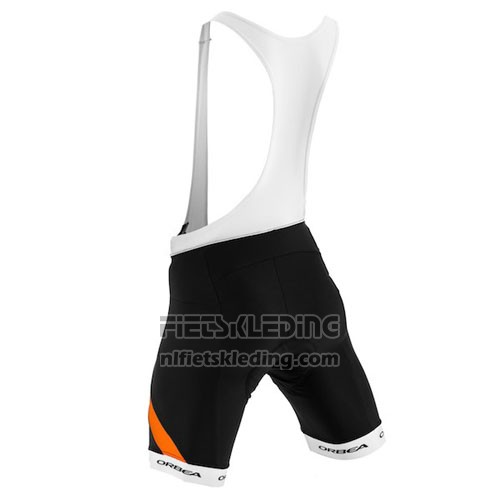 2015 Fietskleding Orbea Zwart en Oranje Korte Mouwen en Koersbroek