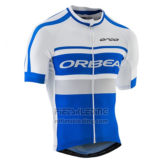 2017 Fietskleding Orbea Wit en Blauw Korte Mouwen en Koersbroek
