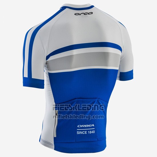 2017 Fietskleding Orbea Wit en Blauw Korte Mouwen en Koersbroek