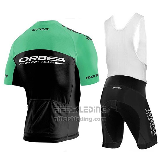 2018 Fietskleding Orbea Factory Zwart Groen Korte Mouwen en Koersbroek