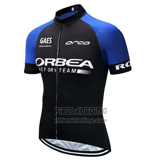 2018 Fietskleding Orbea Zwart en Blauw Korte Mouwen en Koersbroek