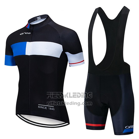 2019 Fietskleding Orbea Zwart Blauw Wit Korte Mouwen en Koersbroek