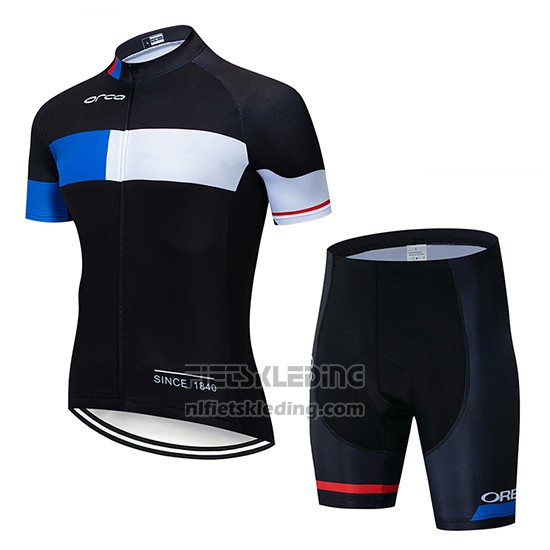 2019 Fietskleding Orbea Zwart Blauw Wit Korte Mouwen en Koersbroek